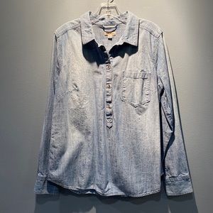 Denim long sleeve top